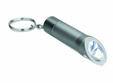 Logo trade promotional merchandise picture of: Metal torch key ring Ylivieska