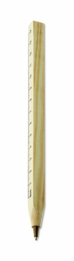 Logotrade promotional giveaway picture of: Wooden ruler pen