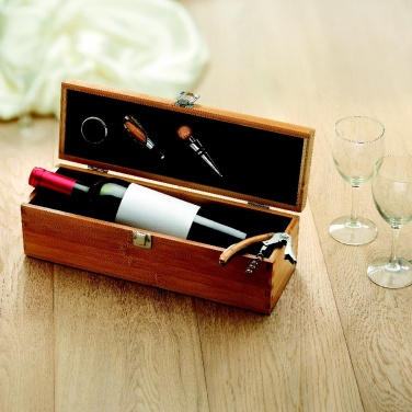 Logo trade promotional products picture of: Wine set in bamboo box