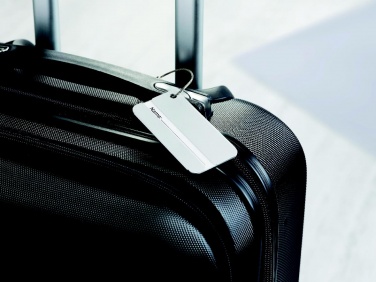 Logo trade business gift photo of: Aluminium luggage tag