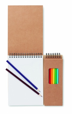 Logotrade promotional product picture of: Colouring set with notepad
