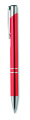 Push button aluminium pen BERN, Red