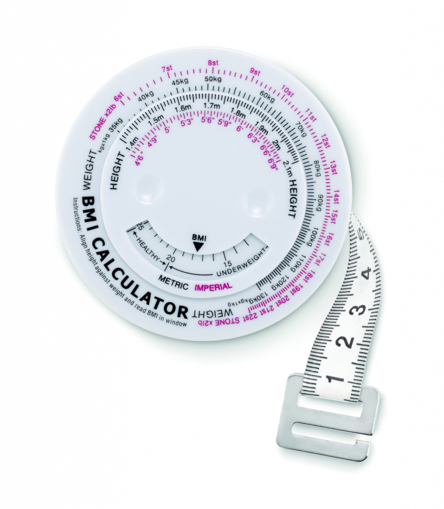 Logo trade promotional giveaway photo of: BMI measuring tape