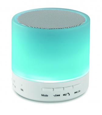 Logo trade promotional items image of: Round wireless speaker LED