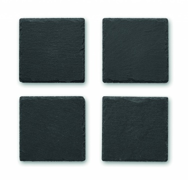 Logo trade promotional giveaway photo of: Slate coasters with EVA bottom