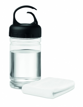 Logo trade promotional items image of: Cooling towel in PET bottle