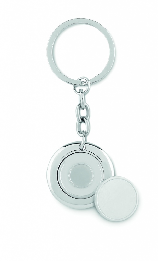 Logo trade promotional gifts image of: Key ring with token Cēsis