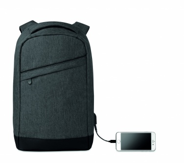 Logotrade corporate gift image of: 2 tone backpack incl USB plug