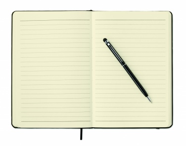 Logo trade corporate gifts image of: A5 notebook w/stylus 72 lined