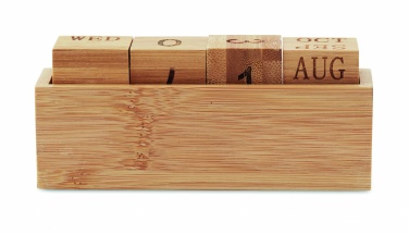 Logo trade advertising product photo of: Bamboo calendar