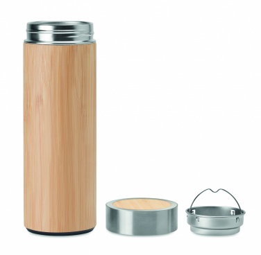 Logotrade promotional merchandise photo of: Double wall bamboo flask 400ml
