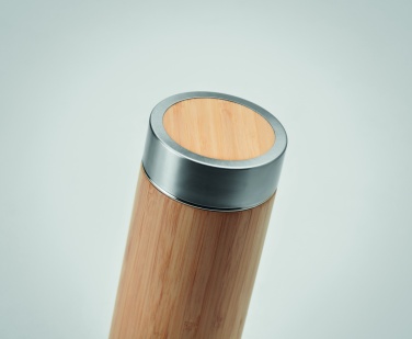 Logo trade promotional merchandise photo of: Double wall bamboo flask 400ml
