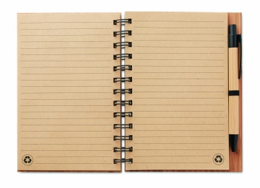 Logotrade corporate gifts photo of: Bamboo notebook with pen lined BAMBLOC