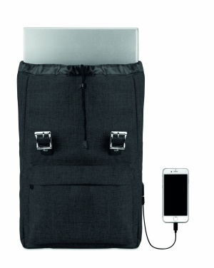 Logo trade promotional gift photo of: Backpack in 600D polyester