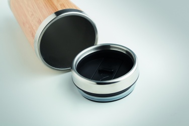 Logo trade promotional merchandise image of: Double wall bamboo flask 430ml