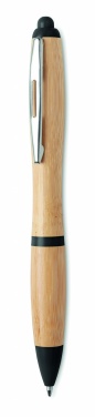 Logo trade promotional merchandise picture of: Ballpoint pen made of ABS and bamboo