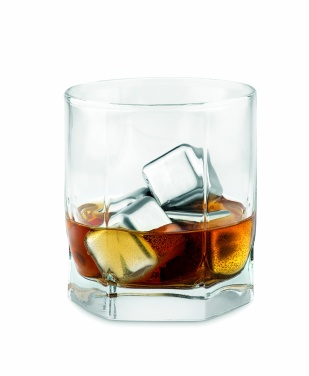 Logotrade advertising product picture of: Set of 4 SS ice cubes in pouch