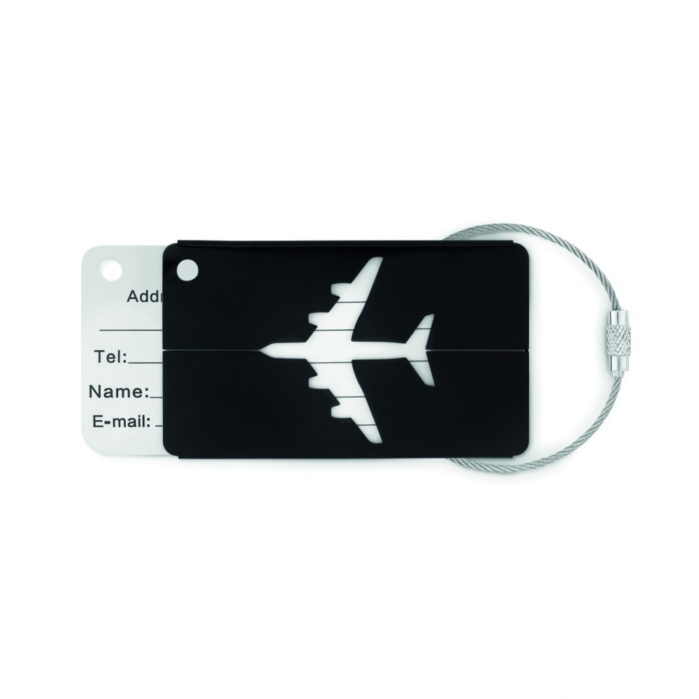 Logo trade promotional gifts image of: Aluminium luggage tag