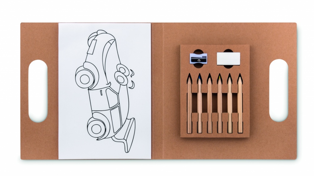 Logotrade business gift image of: Colouring set with 6 pencils