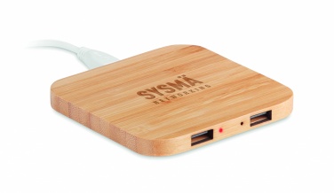 Logotrade advertising product picture of: Bamboo wireless charge pad 5W