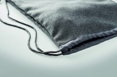 Logo trade corporate gift photo of: 1200D heathered drawstring bag