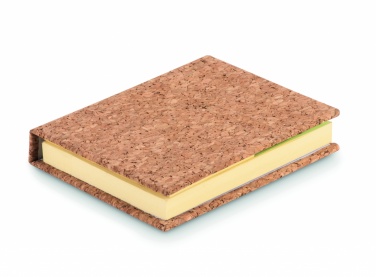 Logo trade promotional gifts image of: Cork sticky note memo pad