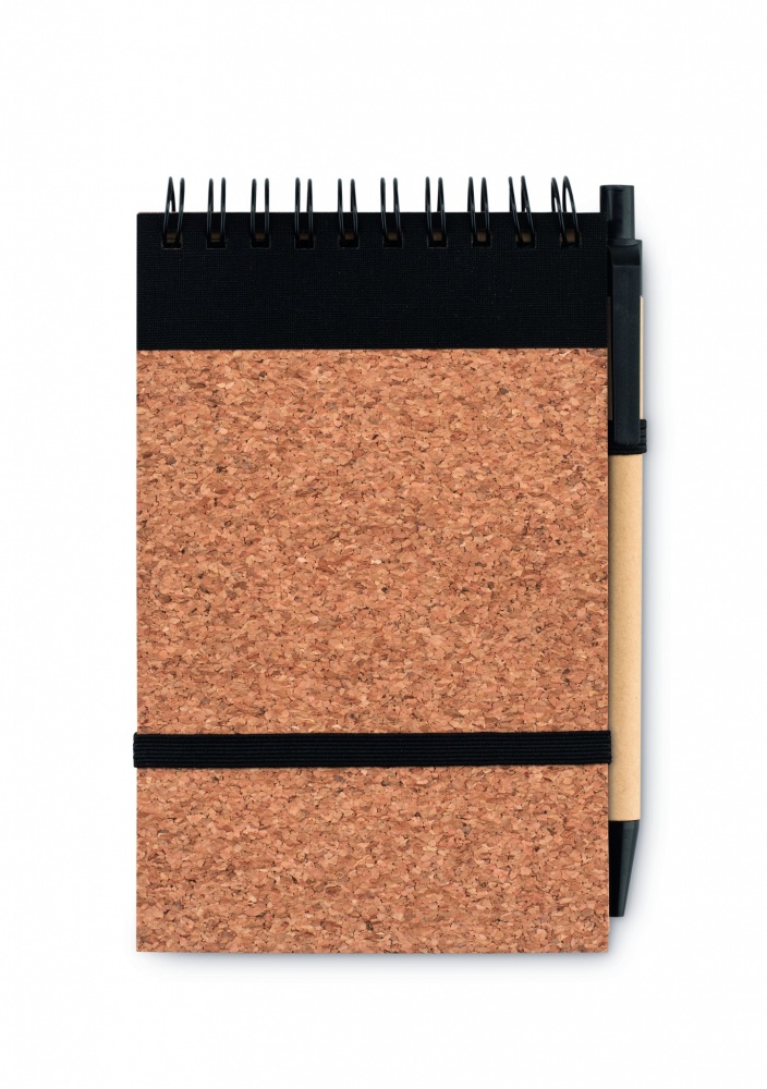 Logo trade corporate gifts picture of: A6 Cork notepad with pen