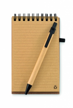 Logo trade business gift photo of: A6 Cork notepad with pen