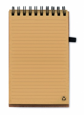 Logo trade promotional merchandise image of: A6 Cork notepad with pen