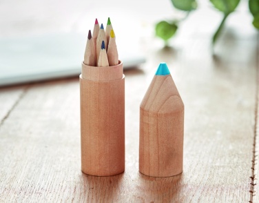Logo trade promotional products picture of: 6 pencils in wooden box