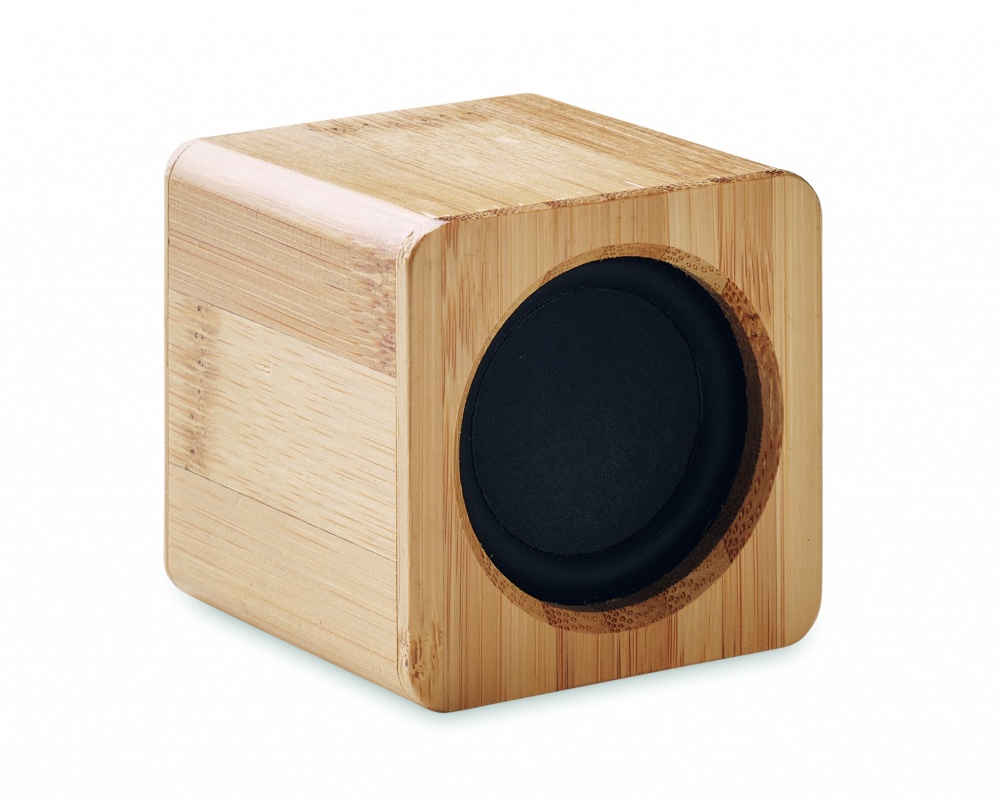 Logo trade promotional merchandise picture of: Bamboo wireless speaker