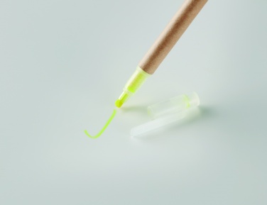 Logo trade promotional gifts picture of: 2 in 1 carton pen highlighter