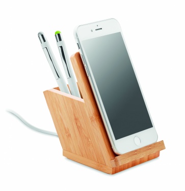 Logo trade promotional merchandise picture of: Wireless charger pen holder 5W BAICOI