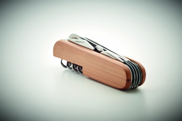 Logo trade business gift photo of: Multi tool pocket knife bamboo