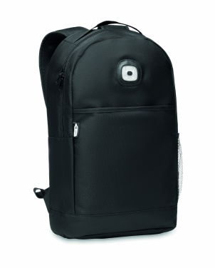 Logo trade advertising products picture of: Backpack in RPET & COB light