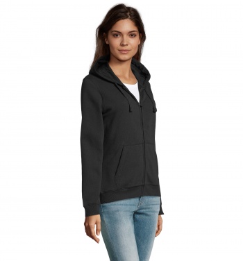 Logo trade promotional gift photo of: SPIKE WOMEN ZIP HOOD SWEAT