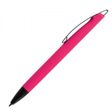 Logotrade promotional giveaway image of: Metal ballpen soft touch BRESCIA
