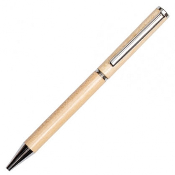 Logo trade promotional gift photo of: Wooden ballpen HEYWOOD