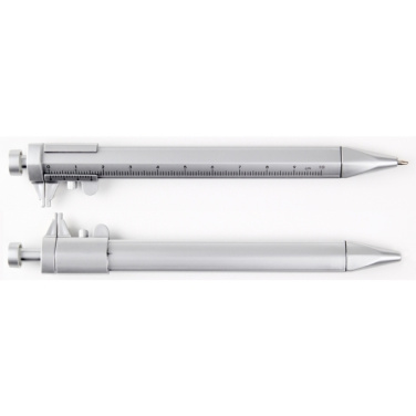 Logotrade corporate gift picture of: Plastic ballpen with sliding calliper PRESCOT