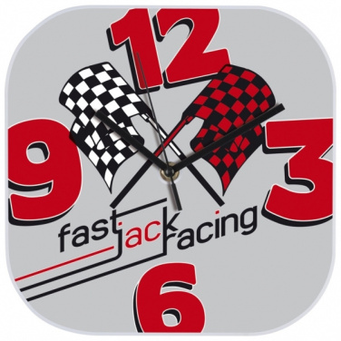 Logo trade promotional giveaways image of: Wall clock with all over clock face BEL AIR