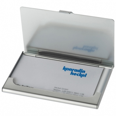 Logo trade promotional giveaways picture of: Metal business card holder CORNWALL