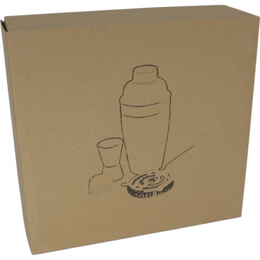 Logo trade promotional items image of: Metal cocktail set, 3-piece MESSINA