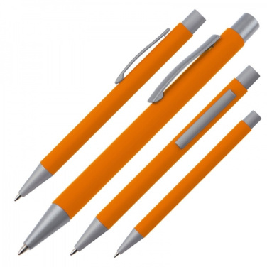 Logotrade advertising product image of: Metal ballpen soft touch ABU DHABI