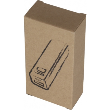 Logo trade promotional products image of: Metal power bank PORT HOPE 2200mAh