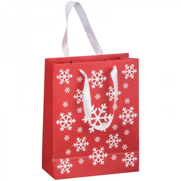 Logo trade promotional merchandise picture of: Small Christmas paper bag BASEL