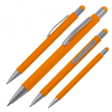 Logo trade promotional giveaway photo of: Metal ballpen touch pen soft touch SALT LAKE CITY