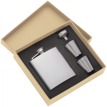 Logo trade promotional items picture of: Hip flask with 2 shot glasses SANDVIKEN 170 ml
