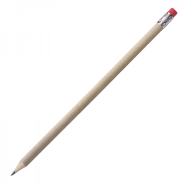 Logo trade advertising product photo of: Pencil with eraser HICKORY