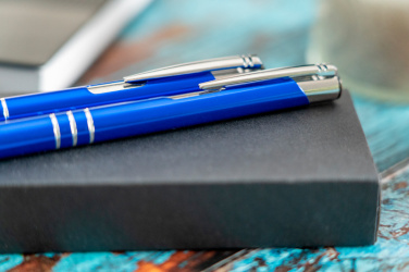 Logo trade promotional items picture of: Metal writing set CLAREMONT