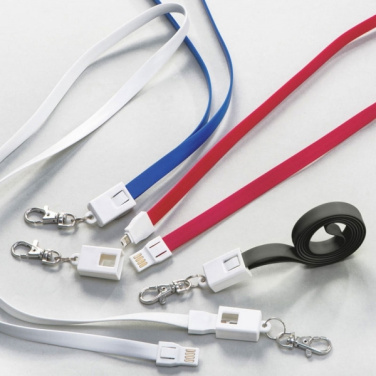 Logo trade corporate gifts picture of: Lanyard with usb cable LE PORT